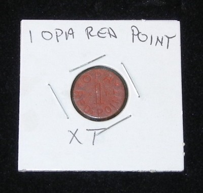 Authentic Vintage World War Ii Ration Token 1 Opa Red Point Marked X T Ebay