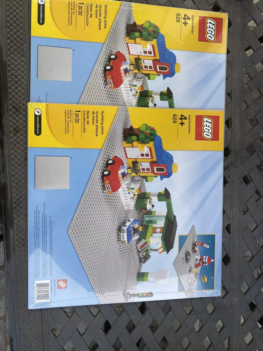 NEW Lot of 2 Lego 628 Building Plate Gray Baseplate 15 x 15 48x48 X Large  NIP