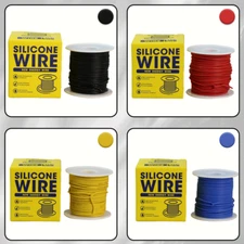 22 Gauge Silicone Wire Spool 100 ft Flexible 22 AWG Stranded Tinned Copper Wire