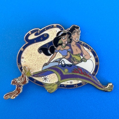 Disney Aladdin & Jasmine on Magic Carpet with Abu DVD/VHS Pre-Order Pin 31430 - Picture 2 of 4