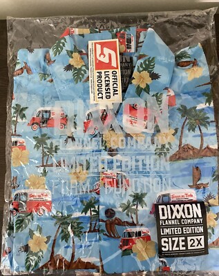 Snap-On Tools Dixxon Men s 2X Hawaiian Floral Van S/S Shirt Button Down