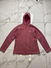 Haglofs Swook Fleece Jacket Women Size L Hooded Full Zip