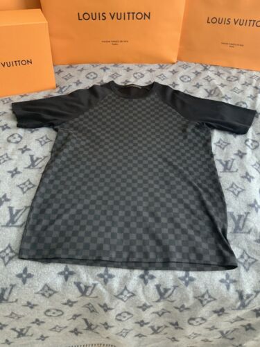 Louis Vuitton Men's XXL Black Rope Flock T-Shirt 1116lv36