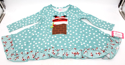 Ricrac & Ruffles 3T Halter Style Dress NWT Christmas Santa Chimney Fit N Flare