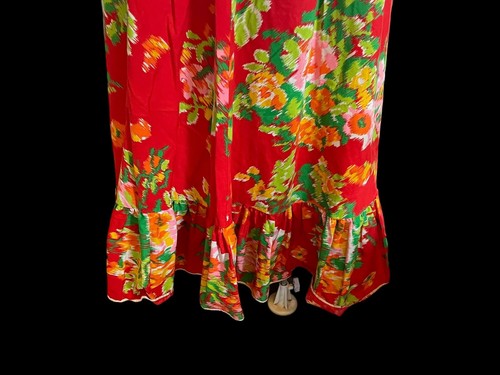 VTG 60s Mr B of California Maxi Prairie Dress Cottagecore Lace Boho Hippie Sz 12 - Picture 10 of 15