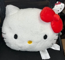 HELLO KITTY SHERPA HEAD BOW DECORATIVE PILLOW