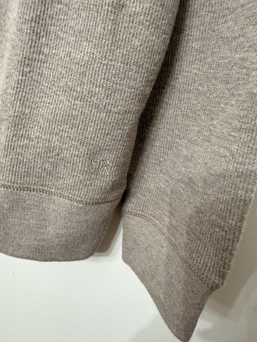 Banana Republic Men's size M Waffle Quarter Zip Pullover Soft Sweater Tan NWT - Picture 5 of 8