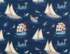 DISNEY HOME SANDERSON X VORHANGSTOFF Donald Maritim 2,6 METER NACHTANGELN