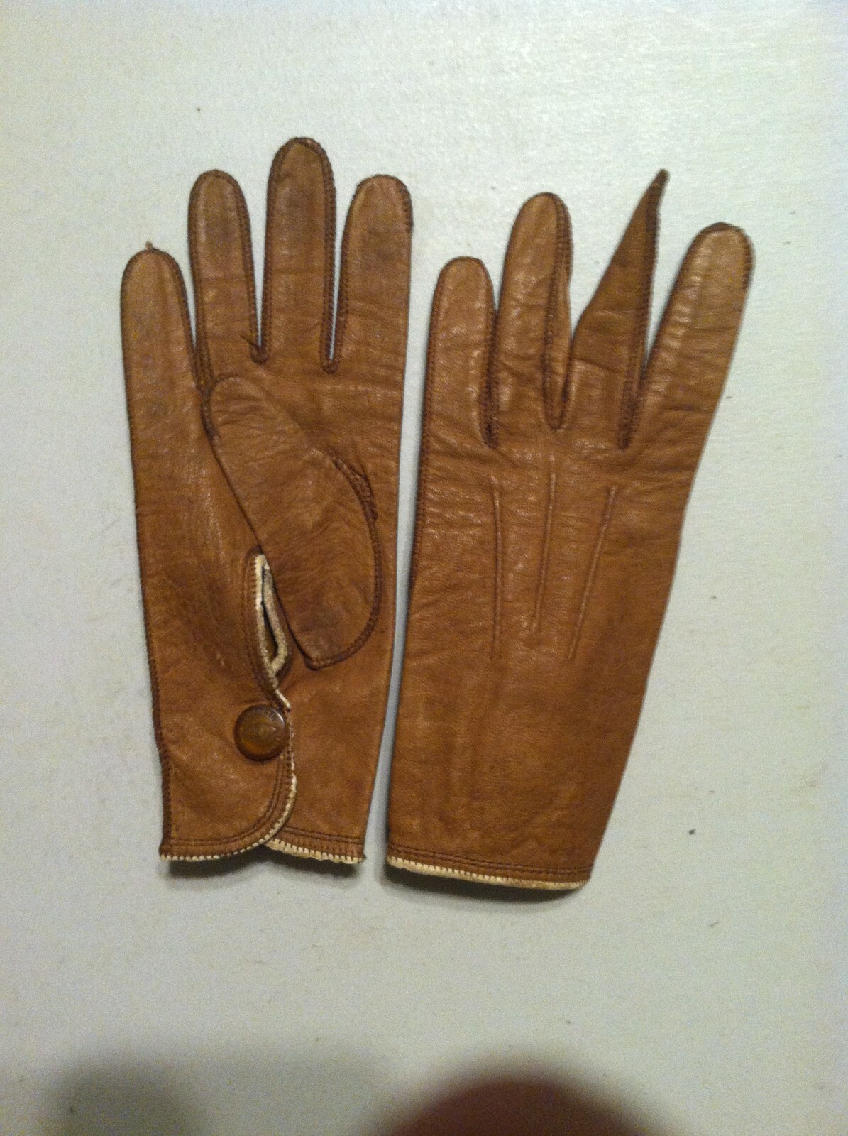 Vintage Danforth Victorian Leather Gloves Child Kids… Gem