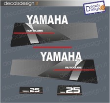 Adesivi calandra motore marino fuoribordo Yamaha 25 cv autolube super top 700