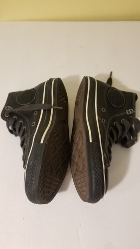 1J854 Converse Chuck Taylor All-Star EUROPEAN Leather Black Hi 5 Mens 7 Wmns - Picture 5 of 12