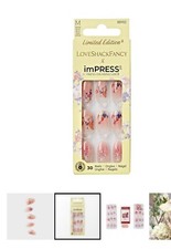 Kiss Impress x LoveShackFancy uñas florales de longitud media NUEVO EN CAJA