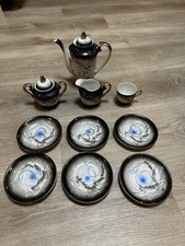 Vintage Japanese Dragon Ware Tea Set 10 Piece - Incomplete