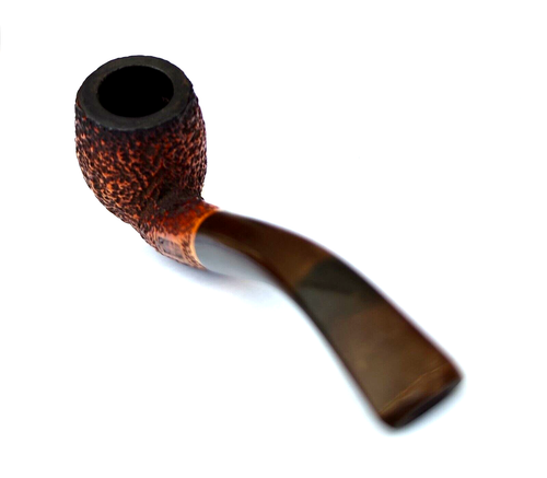SUPERB VINTAGE GENUINE AFRICAN BLOCK MEERSCHAUM RUSTIC BENT BILLIARD ESTATE PIPE - Picture 10 of 12