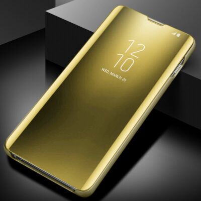 For Samsung S25 Ultra S24 S23 S22 Plus S21+ Smart Mirror Flip Case Stand Cover