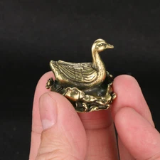 Copper Duck Figurines Gifts Sculptures Collection Statuette Brass Tea pet