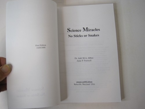 Science Miracles: No Sticks or Snakes by A. Abbas PB 2000 1st Edition 1420/2000 - Picture 7 of 24