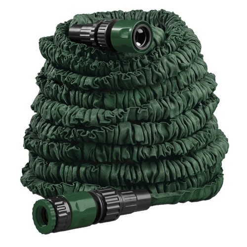 Parkside Gartenschlauch Flexi dehnt sich aus von 5,5 bis 15 m - GRÜN - Bild 1 von 3