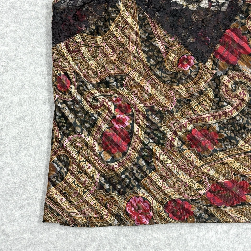 Camiseta sin mangas corta vintage Y2K Victoria Secret para mujer mediana de encaje cachemira años 90 Foto 3 de 4