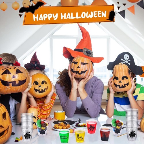 108 Pcs Halloween Shot Glasses 1.69 Oz Disposable Plastic Party Shot Cups Clear. - Picture 5 of 7