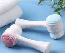 2PCS Extra Soft Silicone Face Cleaning Massage Tools Facial Cleansing Brushes