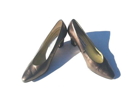 ANDREW GELLER Bronze Pump Shoes Size 7.5M - Picture 3 of 6