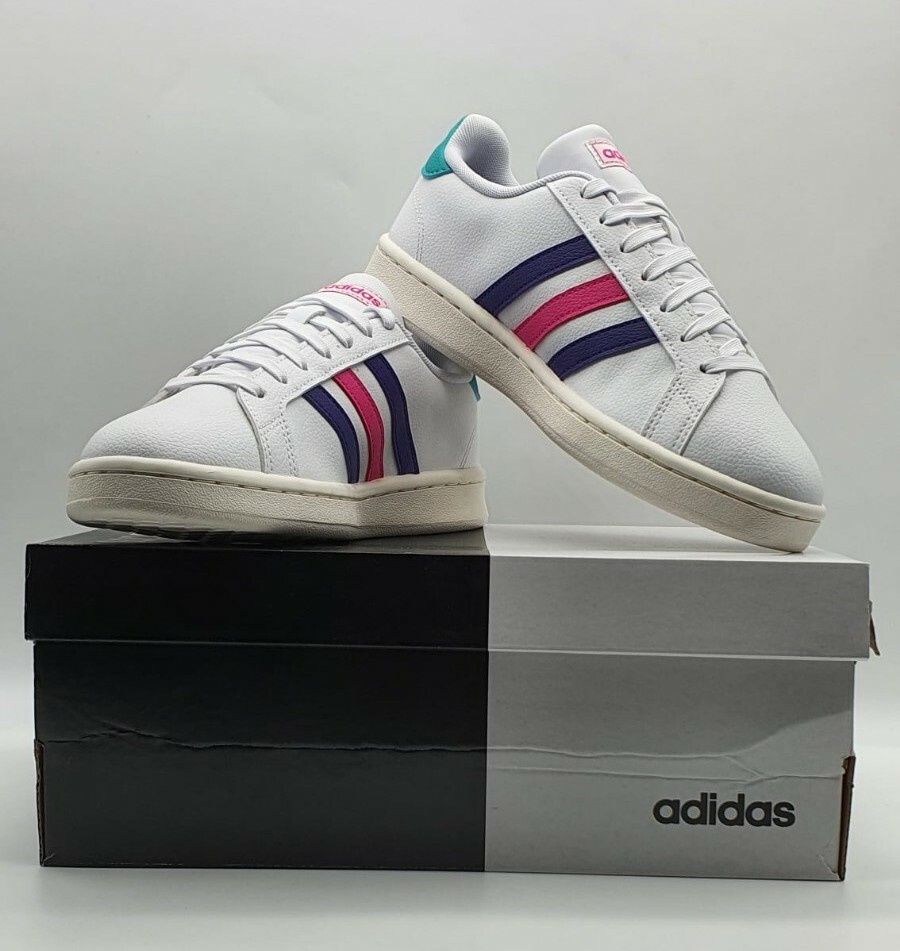 Adidas Neo Grand Court, White UK 6 EU 39.1/3  - EF9192
