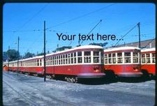 9128-6 Orig. Vintage Slide TTC Car Yard in Ontario on 3-27-60