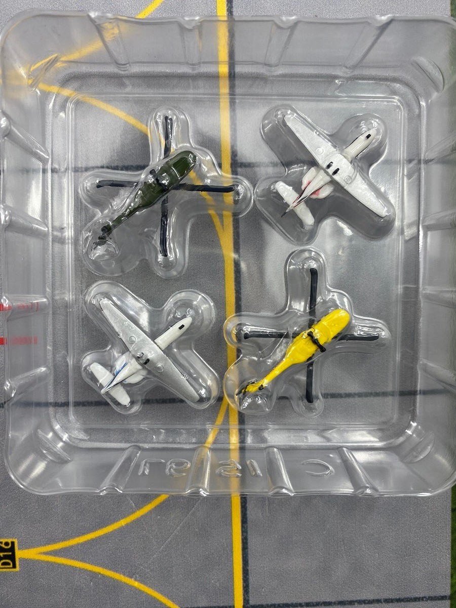 Rare)1:500 Herpa Wings Helicopter and Bizjet Set (2+2) (no