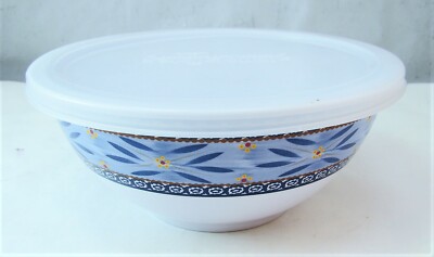 Temp-Tations Tara Old World Blue Klein mit Deckel Rührschüssel Melamin Excellent