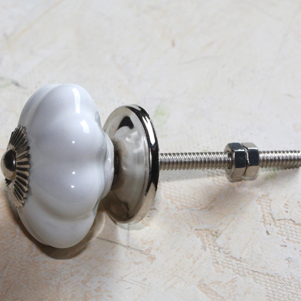 Möbelknöpfe Set 6-8-10 STK Möbelgriffe Weiß Keramik Möbelknopf Porzellan 10 - Bild 4 von 4