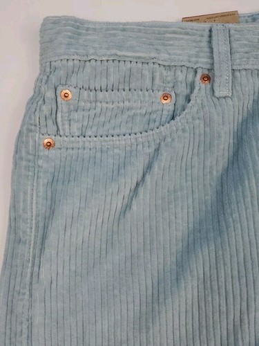 NEW Levis 505 Men's Regular Fit Corduroy Pants Light Blue Size 36 x 30 NWT - Picture 8 of 9