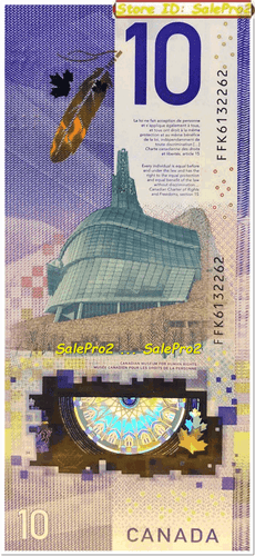 CANADA 2018 LIMITED VERTICAL WILKINS POLOZ FFK6132262 $10 DOLLAR BANKNOTE UNC - Picture 4 of 4