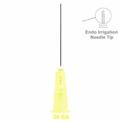 30G Dental Endo Irrigation Needle Disposable  Tips Yellow One Side Hole 