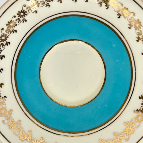 LOVELY AYNSLEY TURQUOISE & GOLD CUP & SAUCER - Picture 4 of 14