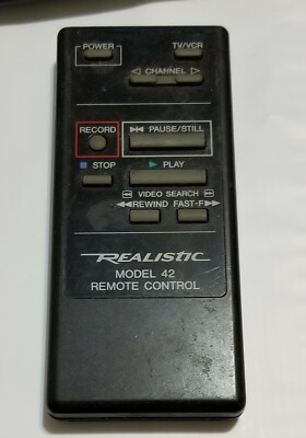 Realistic RadioShack Brand Remote Control Model 42