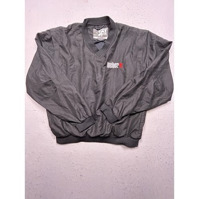 Weatherproof Golf Windshirt Polyester Black Weber Logo Large Mens