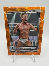 2025 Topps Chrome Sapphire WWE Ilja Dragunov Orange Refractor #/25