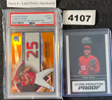 COOL Rare # Bookend James Wood 2023 Bowman Chrome Scouts 25 /25 Last Print + 1/1