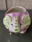 VINTAGE SHAWNEE POTTERY ELEPHANT PLANTER WITH GOLD TRIM (EXCELLENT CONDITION)