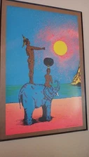 Vintage Blacklight Poster 1972 Zinder Pro Arts Hippie Afro Africa 21"x33"