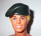 Dark Green Beret for 12" Action Figure Ken Doll or G I Joe 1/6 Scale
