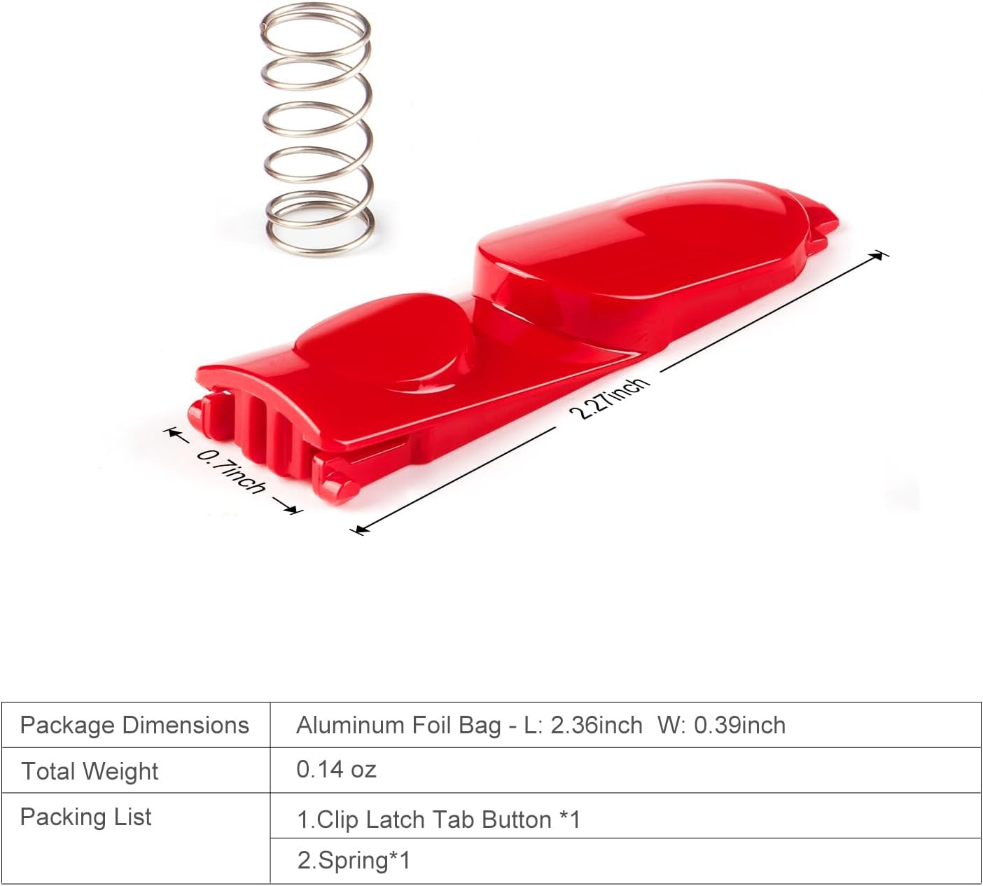 Extension Wand/Cleaner Head Clip Latch Tab Button 2.27*0.7, One Set 