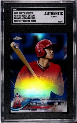 2018 Topps Chrome - Rookie Autographs Shohei Ohtani #RA-SO Blue 