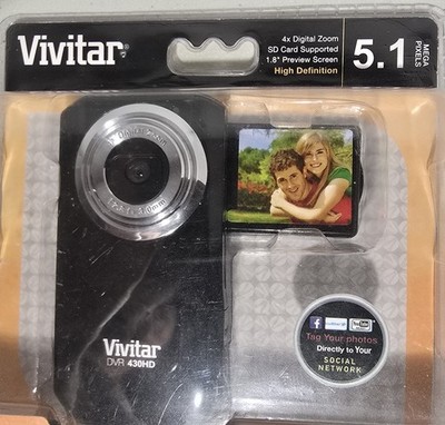 Vivitar Digital 2012 Camcorder 430HD 4x Zoom 5.1 Mega Pixels 1.8 Screen Hi Def
