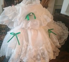 NOS Vtg GOLD BELL California Ruffles Lace Circle Dress Girls Pageant 4T