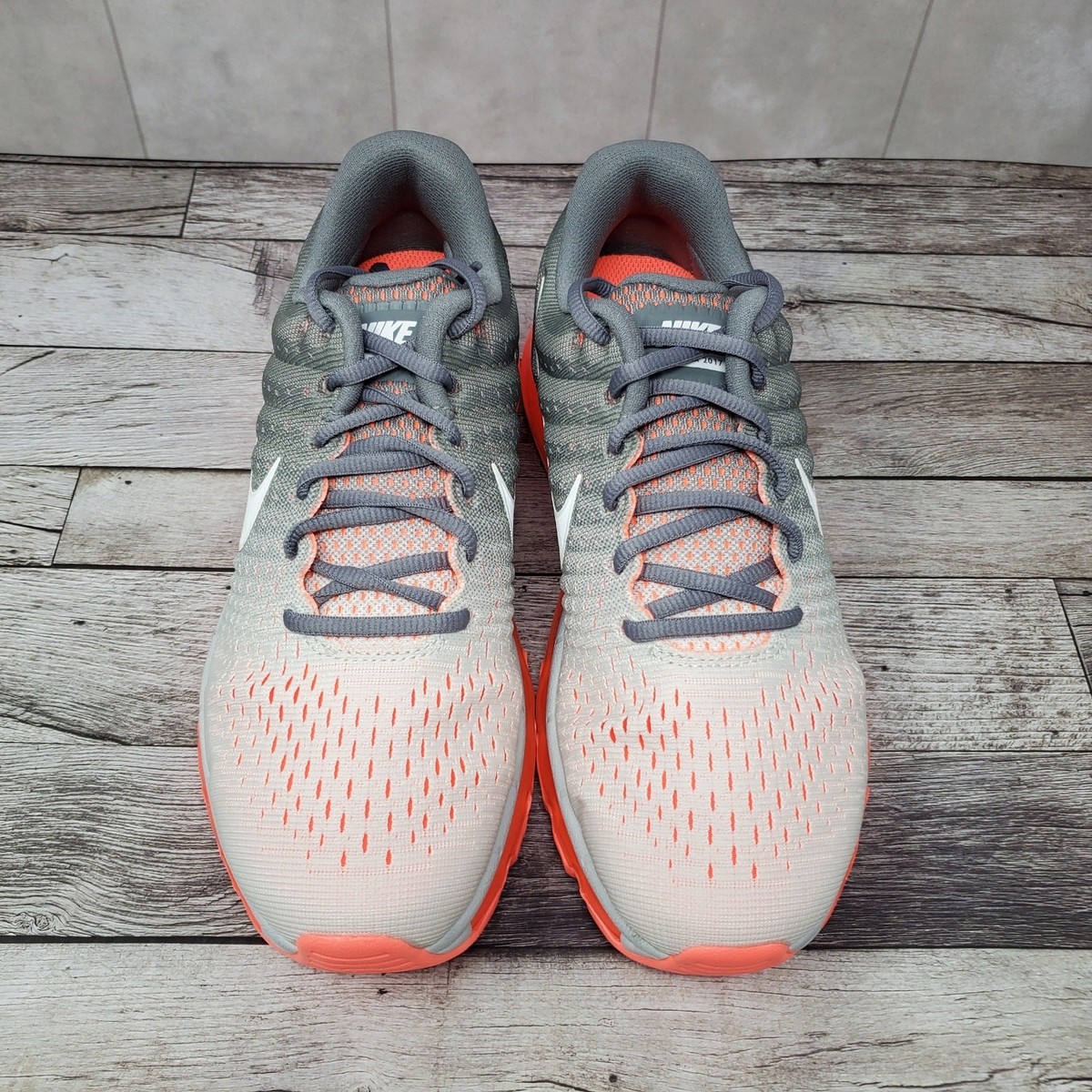 Nike Air Max 2017 Shoes Platinum Grey Lava Women's Size 8 849560