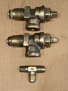 JOHN DEERE REGO BRASS LP TANK VALVE SET 50 60 70 520 620 720 530 630 730