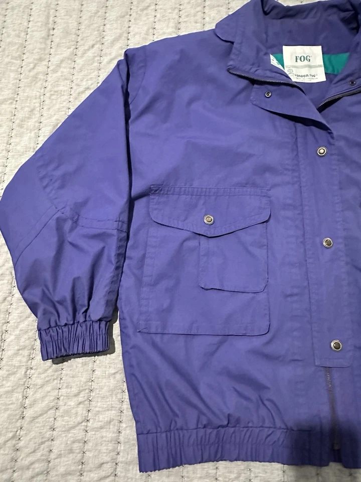 London Fog Vintage 90’s Women’s Purple Coat Jacket XL 14/16 Excellent Condition - Image 4 of 4