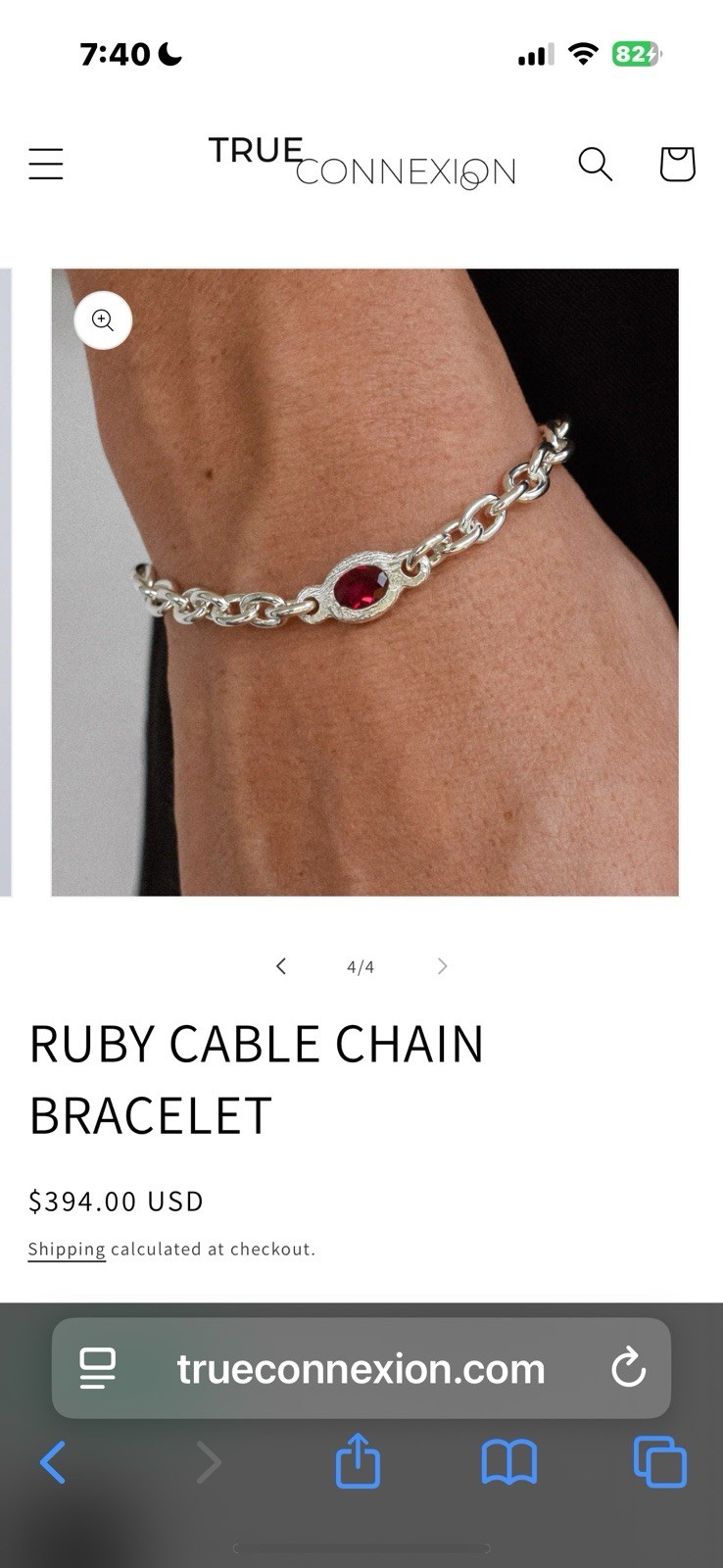 Ruby Cable Chain Bracelet - image 9